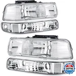 Reinko Headlights Assembly Compatible 1999 2000 2001 2002 Chevy Silverado. Fixed Price $119.39.