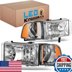 Ledkingdomus Headlight Assembly Dot-certified Compatible 1994-2001 Dodge Ram. Fixed Price $194.12.
