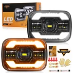 Auxbeam 12000lm Bright 5x7 In Headlights 7x6 Led Drl Turn Signal. Fixed Price $263.24.