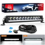 Nilight 15.5 Inch Single Row Slim Led Light Bar 60w 6650lm Anti-glare Flood. Fixed Price $132.97.