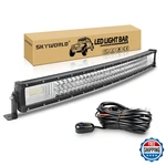 Skyworld 32 Inch 405w Led Light Bar Curved Flood Spot Combo Beam Work. Fixed Price $97.74.