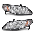 Adcarlights Headlights Assembly Compatible 2006-2011 Honda Civic 4-door Sedan. Fixed Price $133.81.
