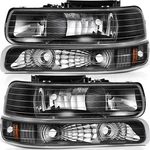 Lbrst Headlight Assembly For Chevrolet Silverado 1999-2002. Fixed Price $156.80.