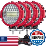 Oflegold 7 Inch Round Led Light Bar Offroad 201w 15000lm Off Road Driving Work. Fixed Price $108.16.