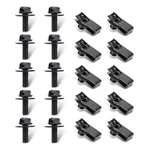 Hugwits 10 Sets M6-1.0 Automotive Body Bolts & U-nut Clips, 20 Pcs, Black. Fixed Price $15.15.