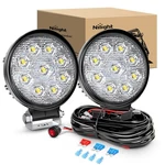 Nilight 2pcs 27w Round Flood Driving Lamp Waterproof Jeep Off Road Fog Lights.... Fixed Price $43.27.