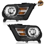 Weelmoto Pair Headlights For 2010-2014 Ford Mustang Black Halogen W/o Bulbs. Fixed Price $71.88.