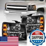 Fullux Led Drl Headlights Assembly For 2007-2013 Chevy Silverado 1500 2500hd. Fixed Price $206.69.