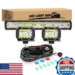 Gooacc 20inch 420w Led Light Bar 2pcs 4inch 60w Pods Driving Fog Lighting 16awg. Fixed Price $113.73.