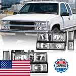 Dimflux Headlight Assembly Compatible 1994-1998 Chevy Silverado Tahoe Suburban. Fixed Price $114.47.