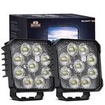 Nilight 2pcs 4inch Led Pods Square 3370lm Built-in Emc Work Light 90 Flood Beam. Fixed Price $91.71.
