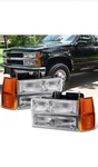 Mostplus Pair Headlight Assembly Compatible With 1994-1999 Chevy Chrome/clear. Fixed Price $59.00.