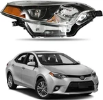 Wflnhb Headlights Assembly Replacement For Toyota Corolla 2014-2016 Black. Fixed Price $114.86.